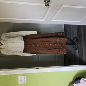 Vintage Full length brown skirt